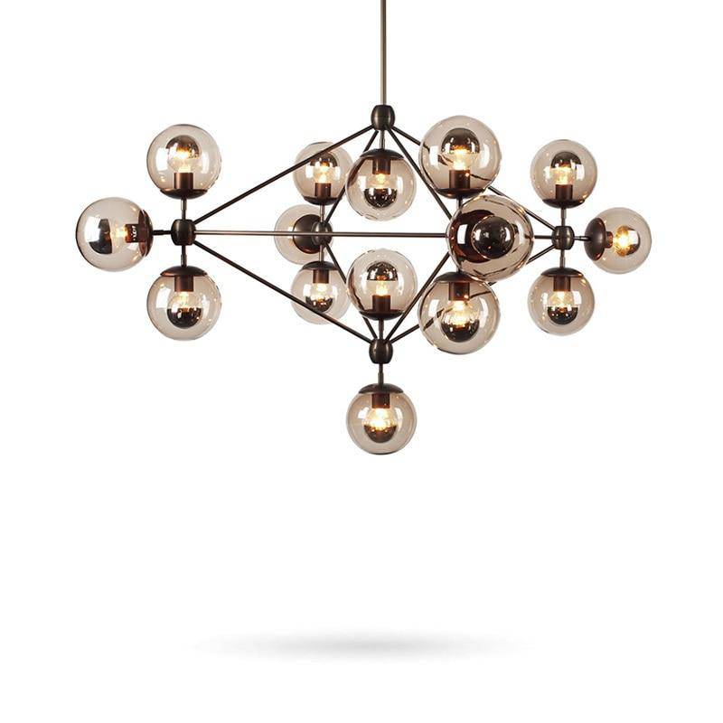 Lustre design vintage loft avec boules en verre Ball