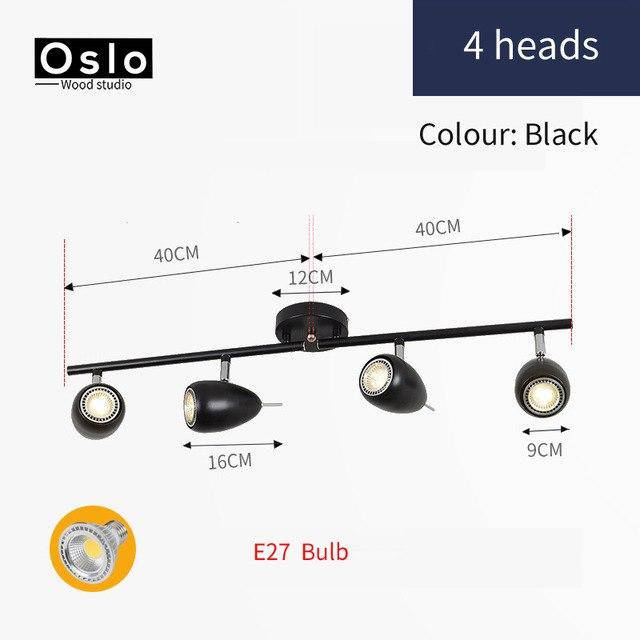 Barre spots LEDs arrondis ajustables Windows