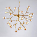 Lustre LED design arbre à branche et boules en verre