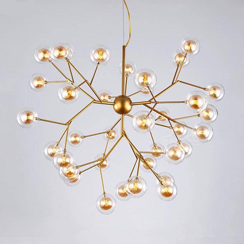 LED chandelier design tree with branch and glass balls