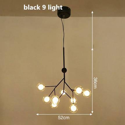 LED chandelier design tree with branch and glass balls