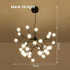 Lustre LED design arbre à branche et boules en verre