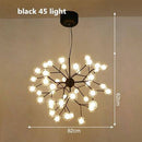 Lustre LED design arbre à branche et boules en verre