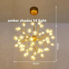 Lustre LED design arbre à branche et boules en verre
