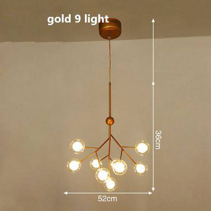 LED chandelier design tree with branch and glass balls