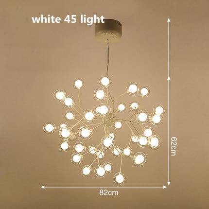 Lustre LED design arbre à branche et boules en verre - vue 13 sur 27