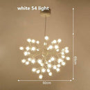 Lustre LED design arbre à branche et boules en verre
