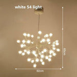 Lustre LED design arbre à branche et boules en verre