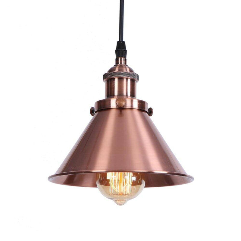 pendant light LED design with lampshade colored metal Loft Industrial