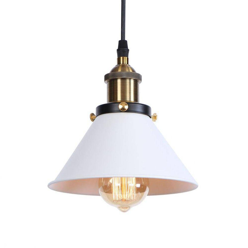 pendant light LED design with lampshade colored metal Loft Industrial