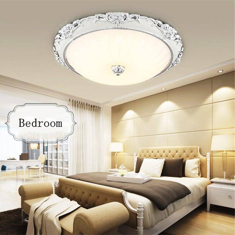 Round acrylic LED ceiling light with gold plating