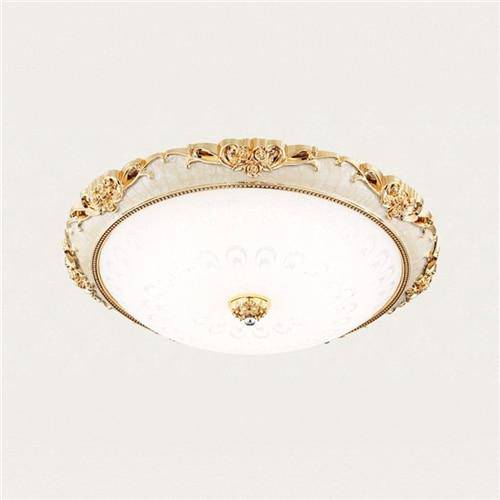 Round acrylic LED ceiling light with gold plating
