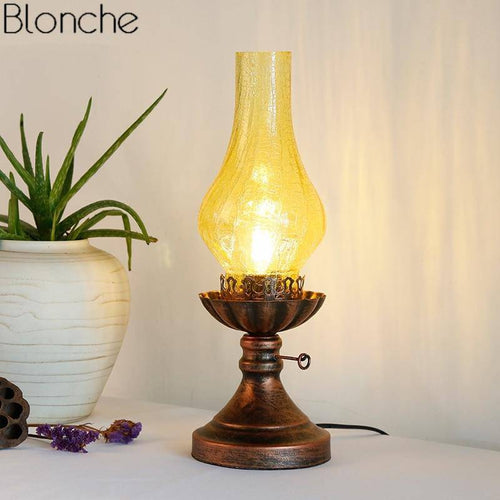 Lampe à poser vintage en métal et ampoule rétro Mona - vue 3 sur 4