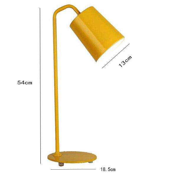 Modern LED desk lamp with lampshade in coloured metal Study