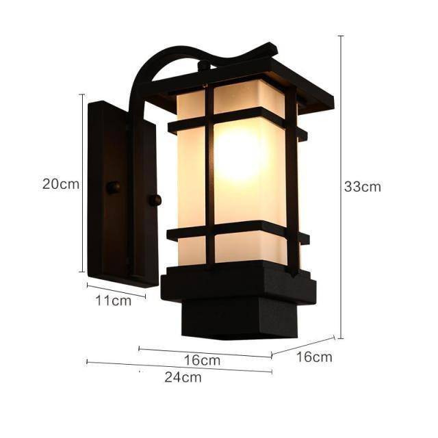 wall lamp Rustic black LED wall mounted Garden style