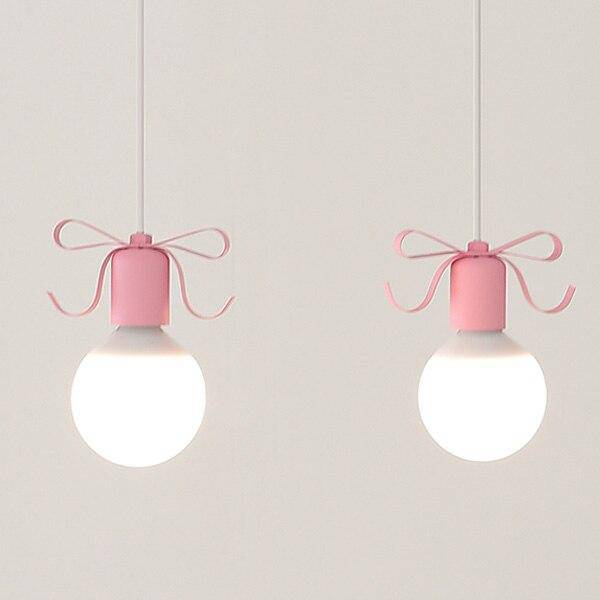 Metal design pendant light with knot