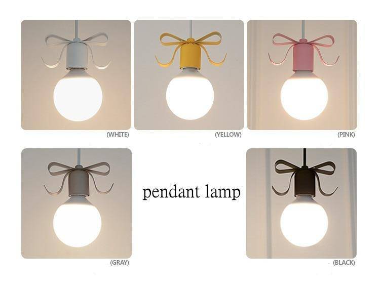 Metal design pendant light with knot