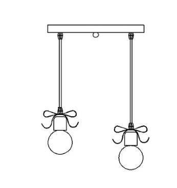 Suspension design en métal avec noeud - vue 9 sur 12