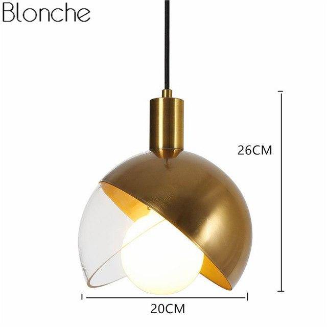 pendant light Greedy golden LED sphere design