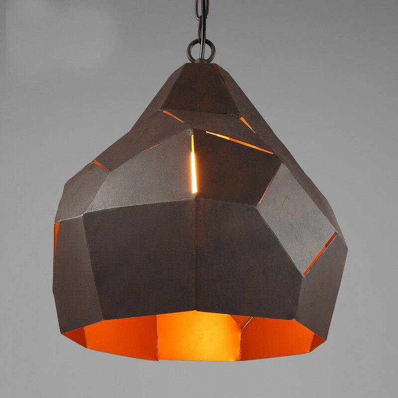 Suspension en métal marron rétro industrielle 40cm