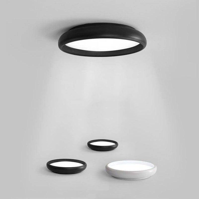 Study white round design ceiling lamp