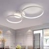 Plafonnier design en cercles blancs