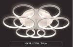 Plafonnier design en cercles blancs