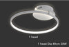 Plafonnier design en cercles blancs