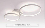 Plafonnier design en cercles blancs