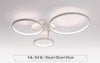 Plafonnier design en cercles blancs
