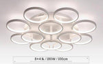 Plafonnier design en cercles blancs