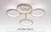 Plafonnier design en cercles blancs