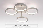 Plafonnier design en cercles blancs