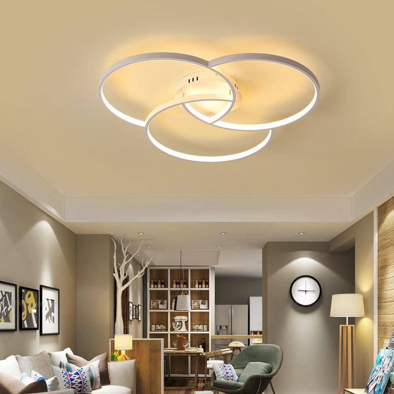 Plafonnier design LED rosace trois cercles Bwart