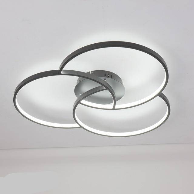 Plafonnier design LED rosace trois cercles Bwart