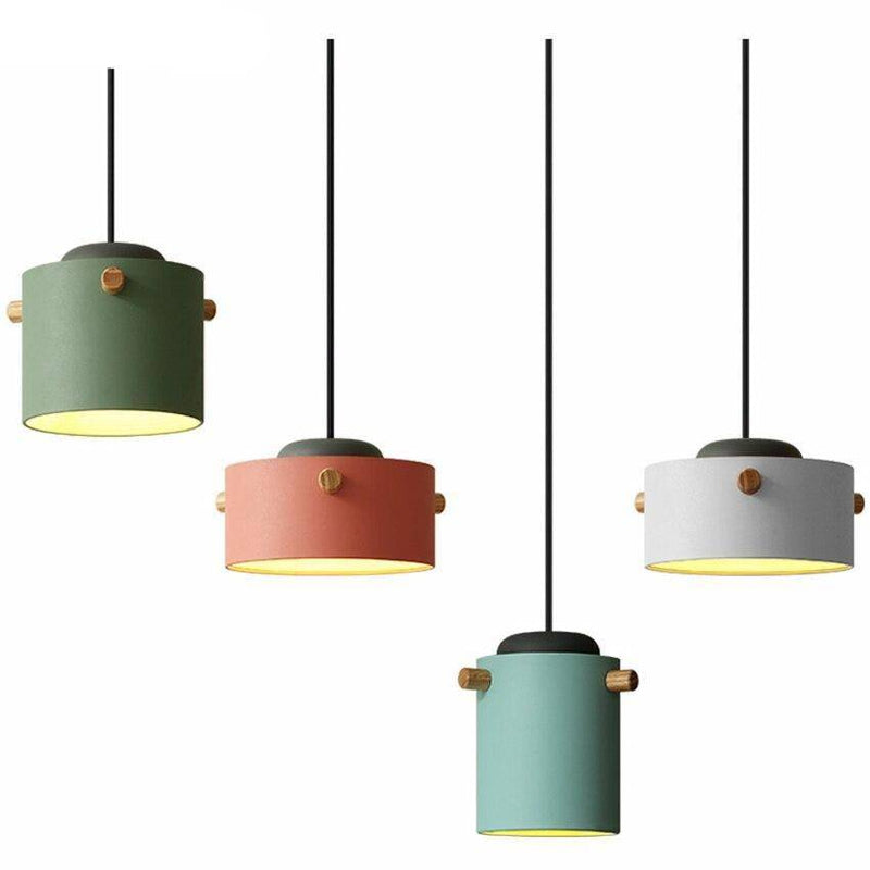 Lámpara de suspensión LED moderno con estilo macarrónico de colores