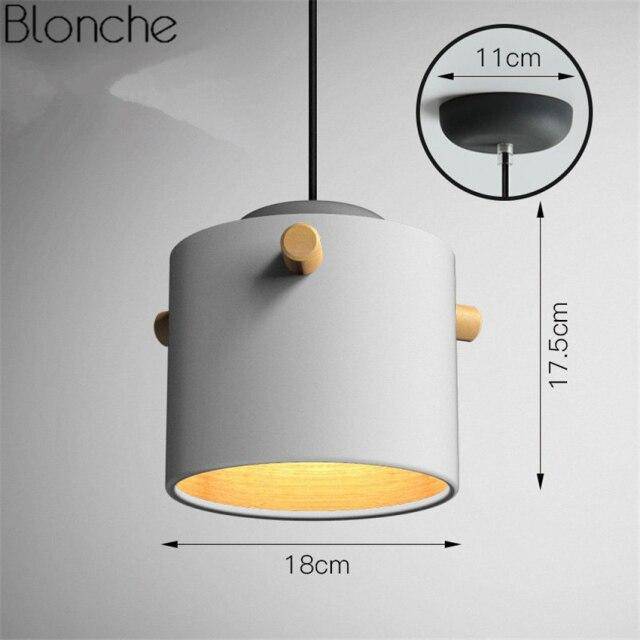 Suspension moderne LED au style macarons colorés