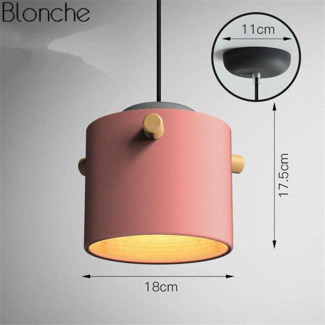 Suspension moderne LED au style macarons colorés