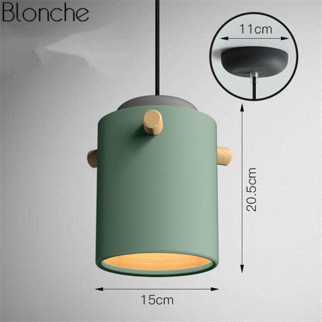 Suspension moderne LED au style macarons colorés