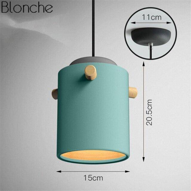 Suspension moderne LED au style macarons colorés