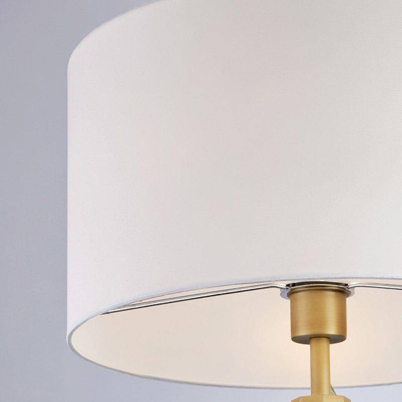 Lámpara de mesa design LED con pantalla blanca Art