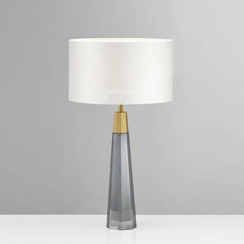 Lampe à poser design LED avec abat-jour blanc Art