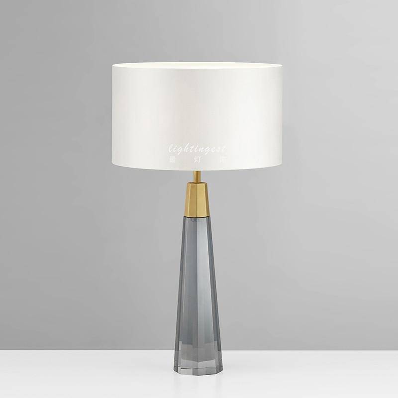 Lampe à poser design LED avec abat-jour blanc Art