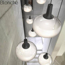 Suspension design ovale en verre à LED Oval