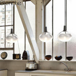 Suspension design ovale en verre à LED Oval