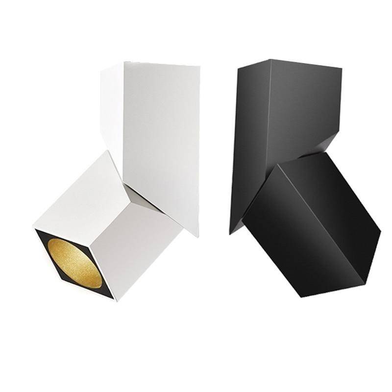 Spotlight cubic rectangle with adjustable LEDs