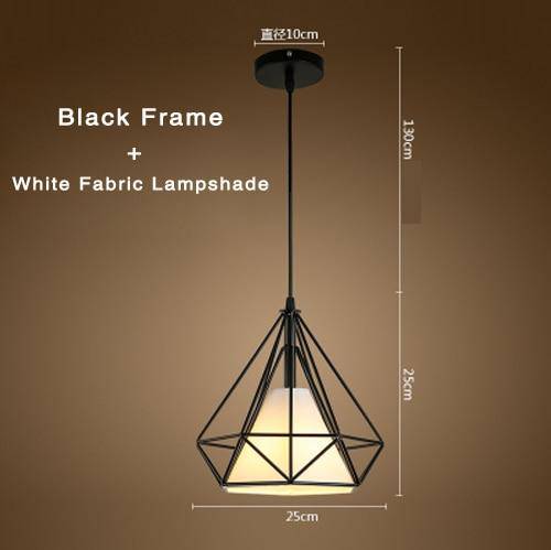 pendant light vintage style cage with ropes Rope