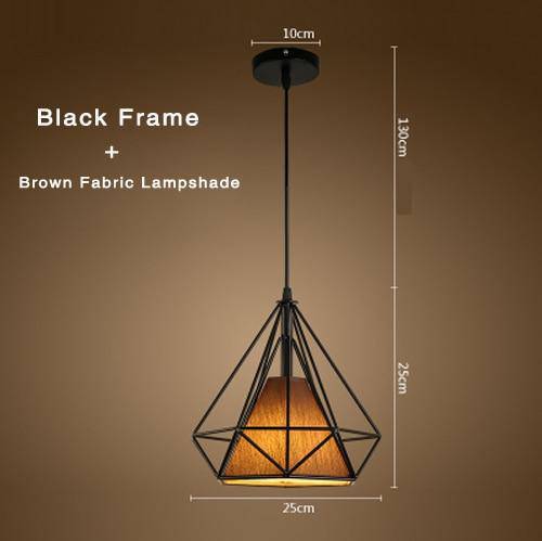 pendant light vintage style cage with ropes Rope