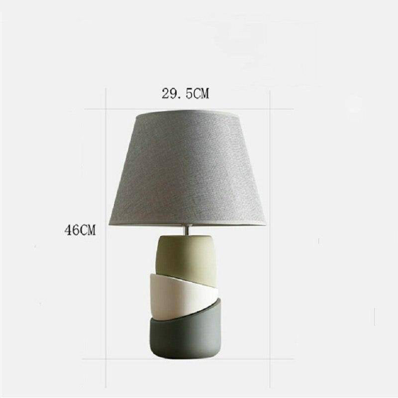 Lampe de chevet en céramique design avec abat-jour en tissu - vue 5 sur 4