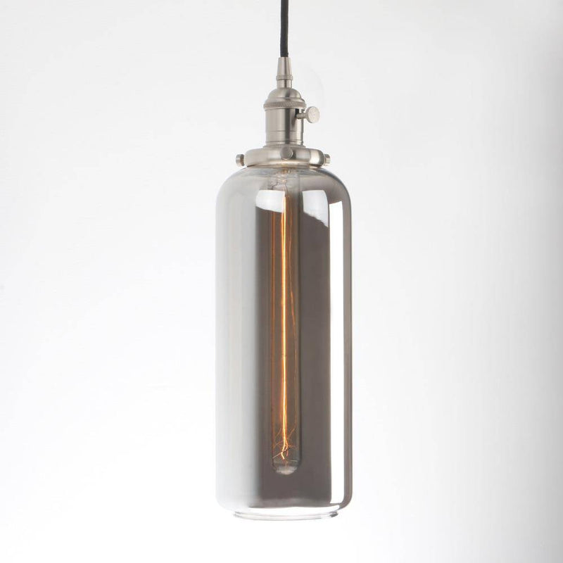 pendant light Reflective glass cylinder design